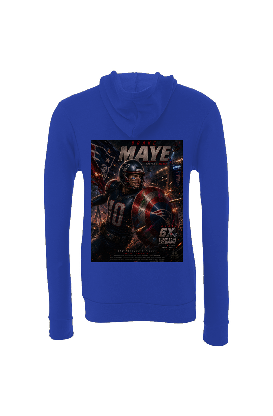 Drake Maye is The Patriot 2 - New England Fantasy Football Sponge Fleece Hoodie
