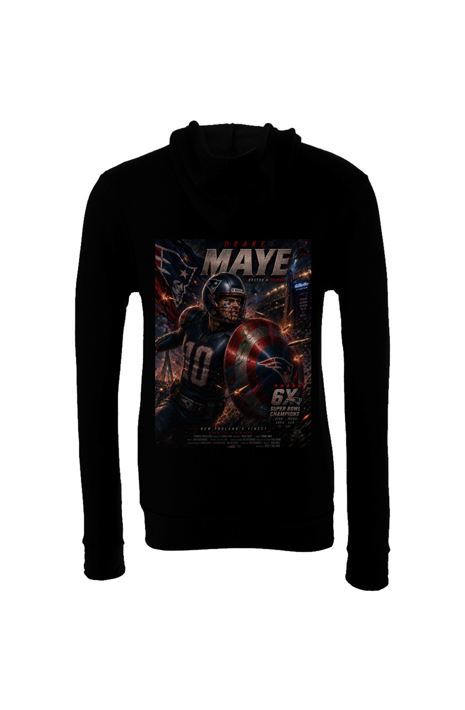 Drake Maye is The Patriot 2 - New England Fantasy Football Sponge Fleece Hoodie