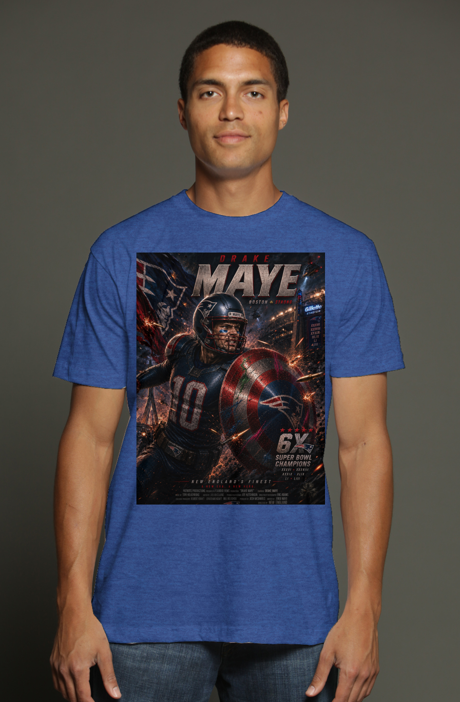 Drake Maye is The Patriot 2 - New England Fantasy Football triblend t shirt