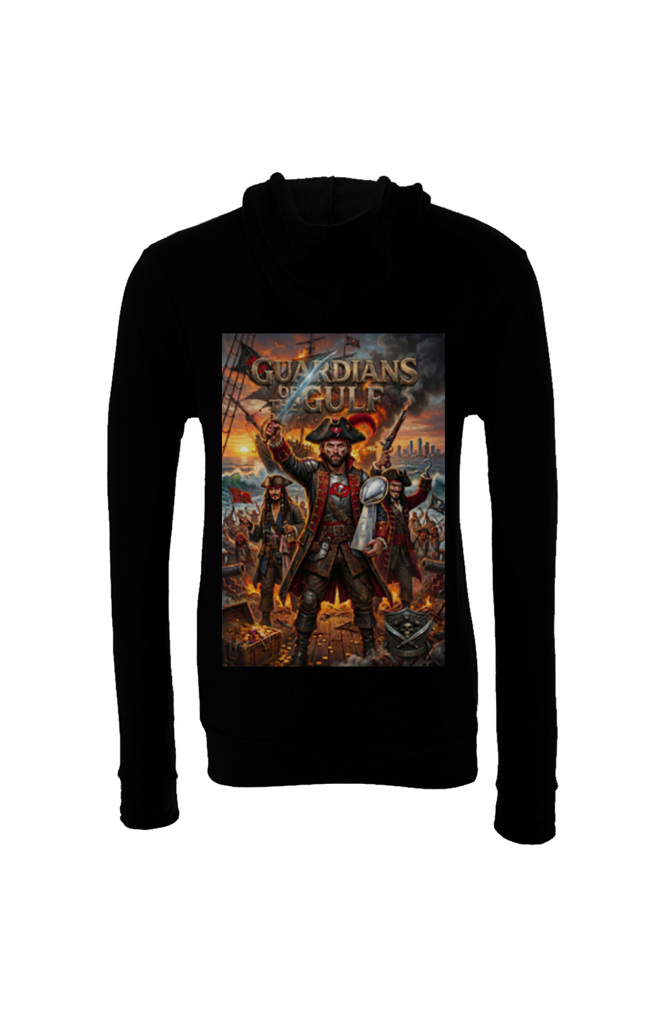 Captains Baker, Hook and Sparrow - The Buccaneers Fantasy Football Sponge Fleece Hoodie