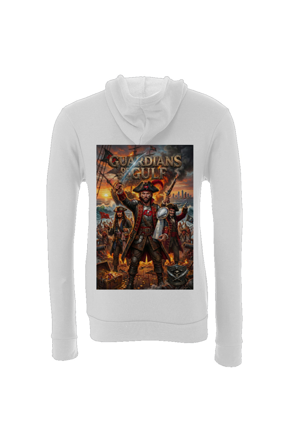 Captains Baker, Hook and Sparrow - The Buccaneers Fantasy Football Sponge Fleece Hoodie