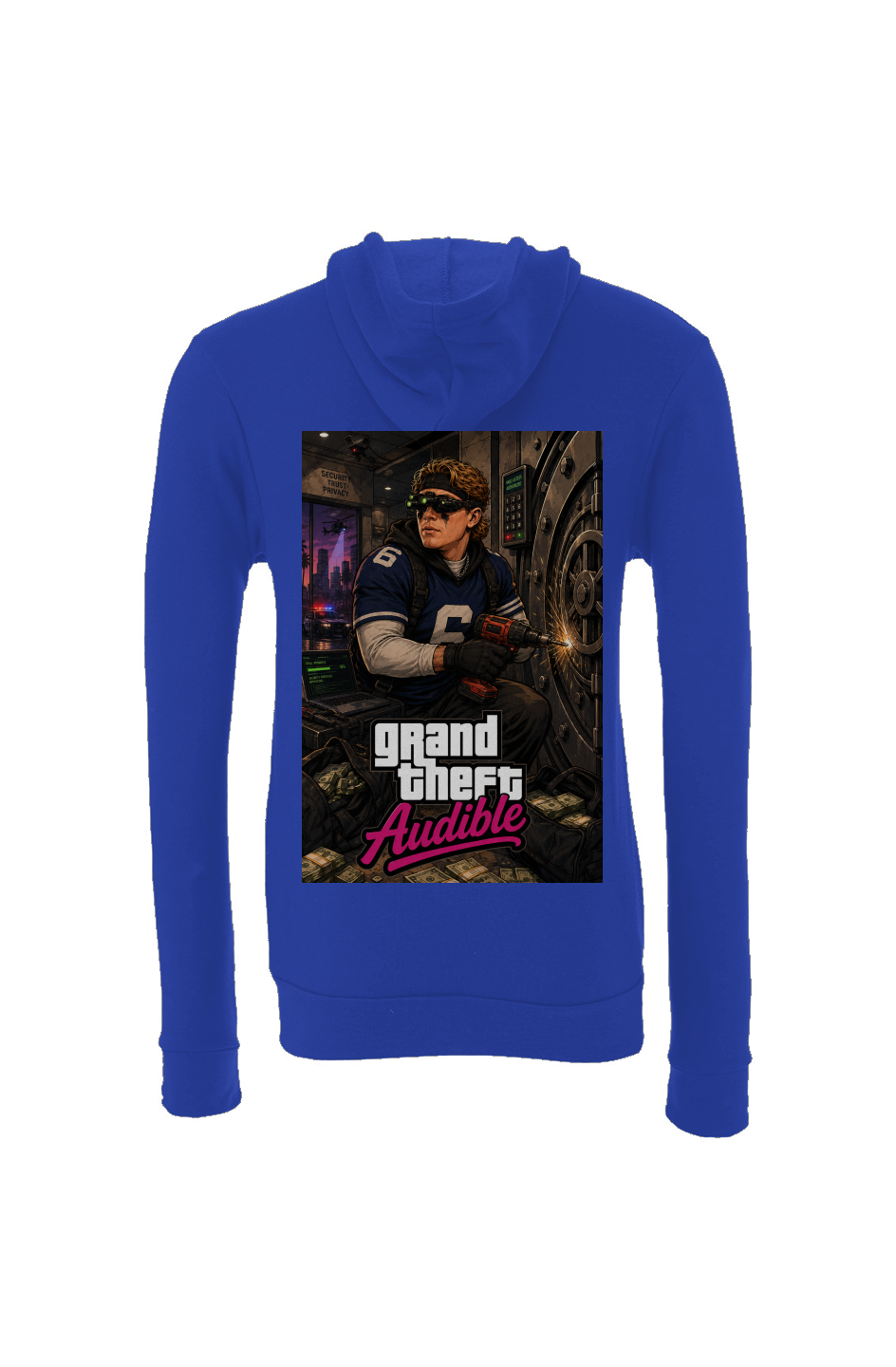 Grand Theft Audible - Jaxson Dart NY Giants Fantasy Football Sponge Fleece Hoodie