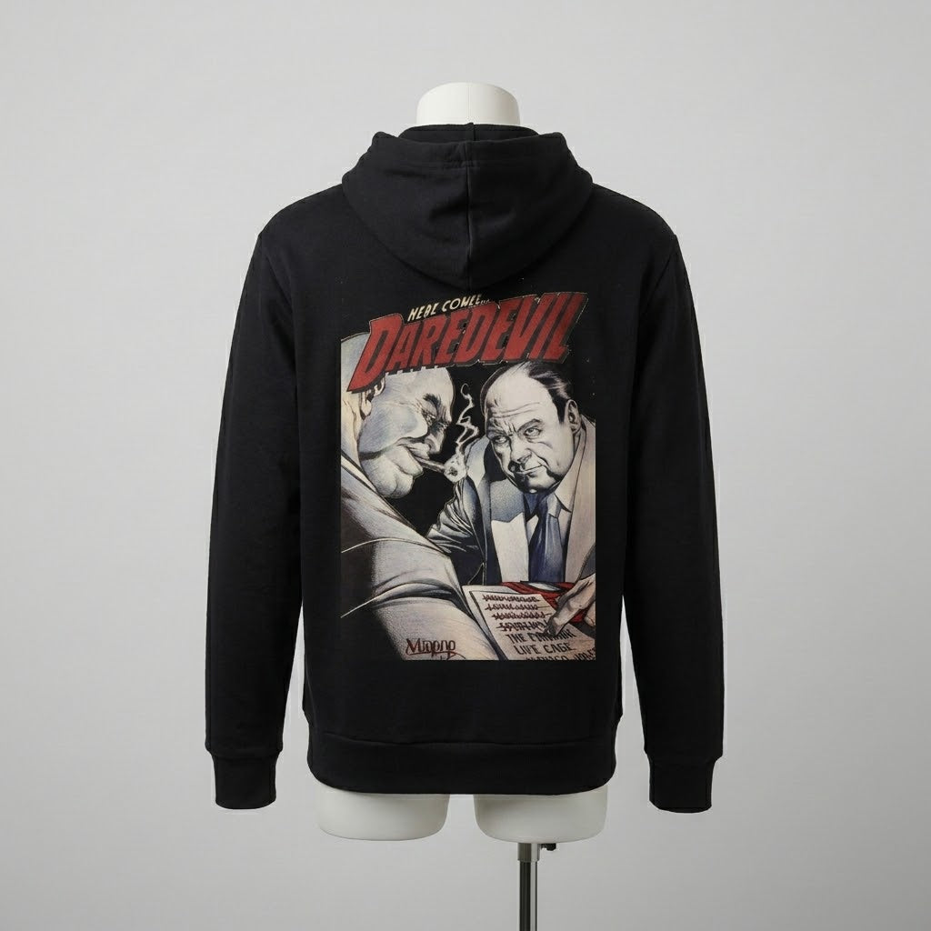 Daredevil x Kingpin Marvel Sopranos Sit-Down Hoodie | Sponge Fleece Full Zip