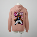 Jaxson Dart is Gambit — Marvel Fantasy Football Sponge Fleece Hoodie (Peach, Ash & Teal)