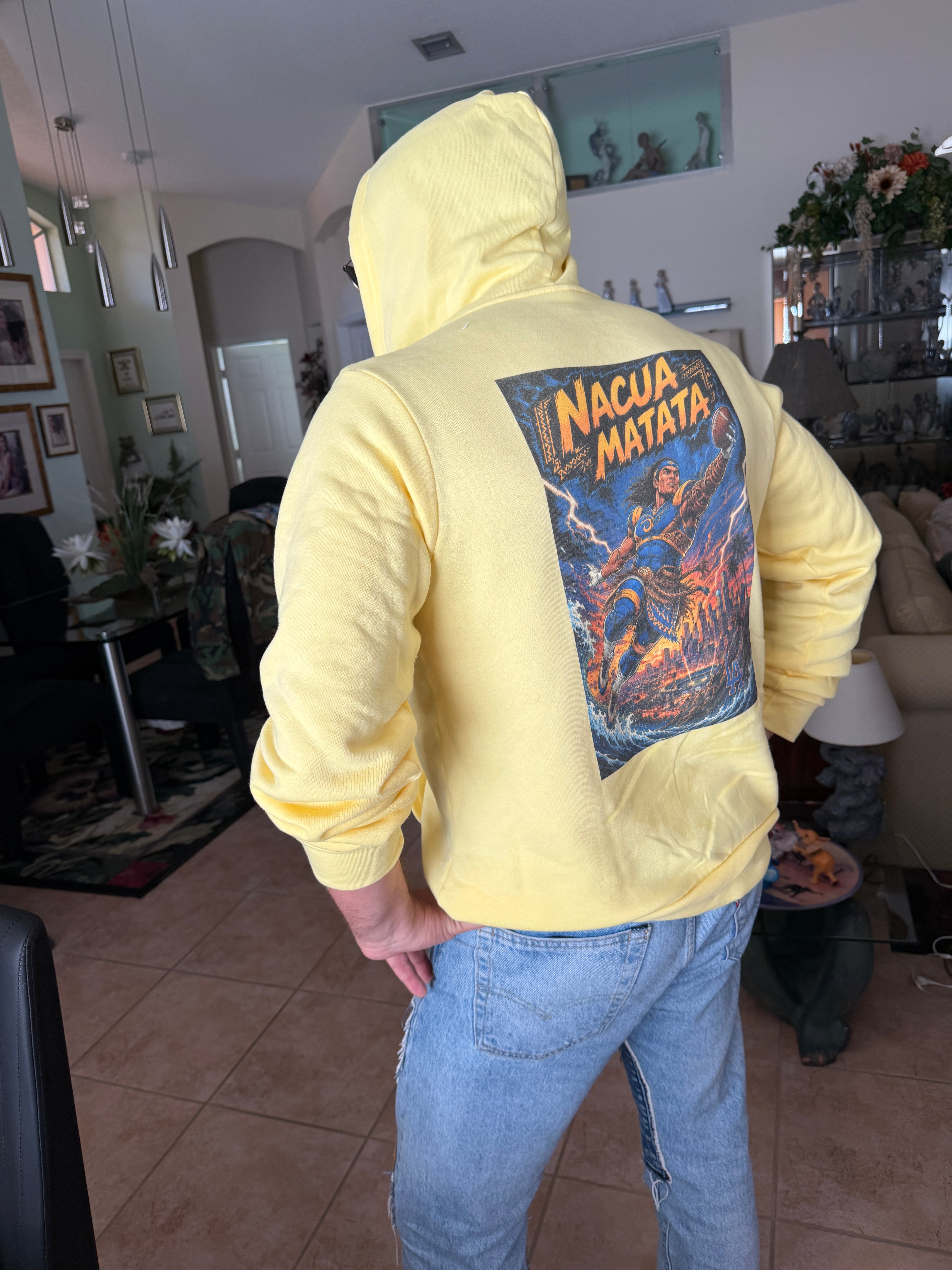 Puka Nakua LA Rams x Moana Lion King Fantasy Football Fleece Zip Hoodie
