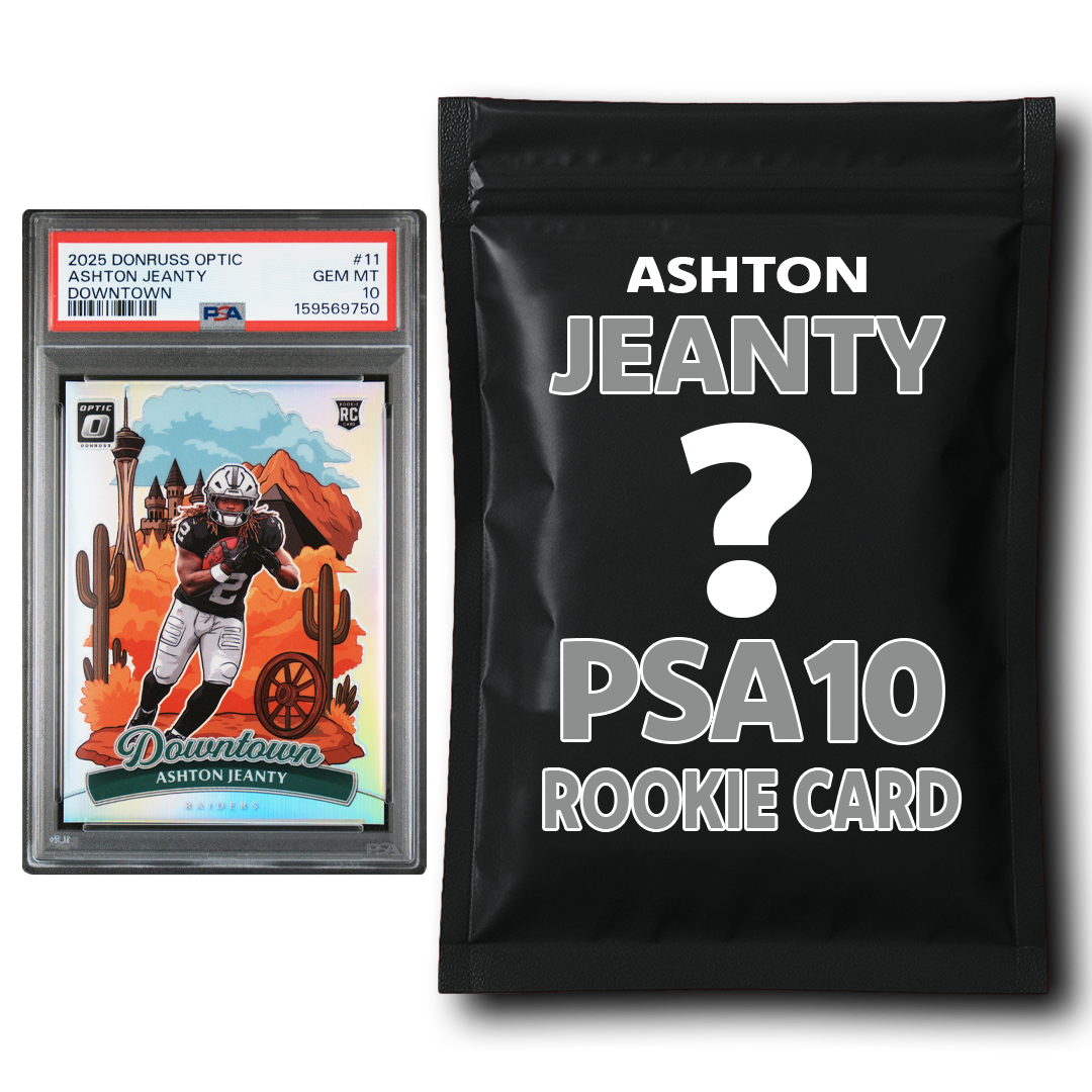 Ashton Jeanty PSA 10 Graded Football Rookie Card Mystery Pack – Mint Con Cards
