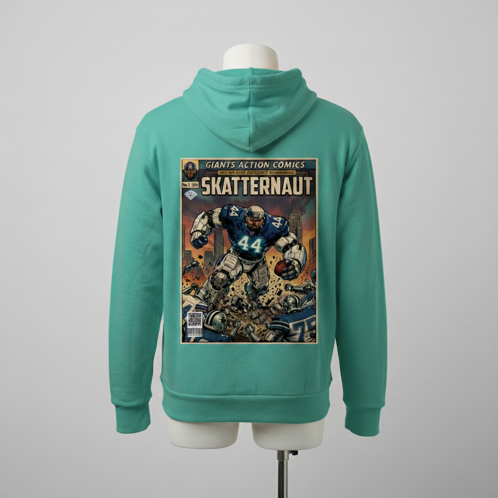 Cam Skattebo Skatternaut NY Giants Fantasy Football Hoodie