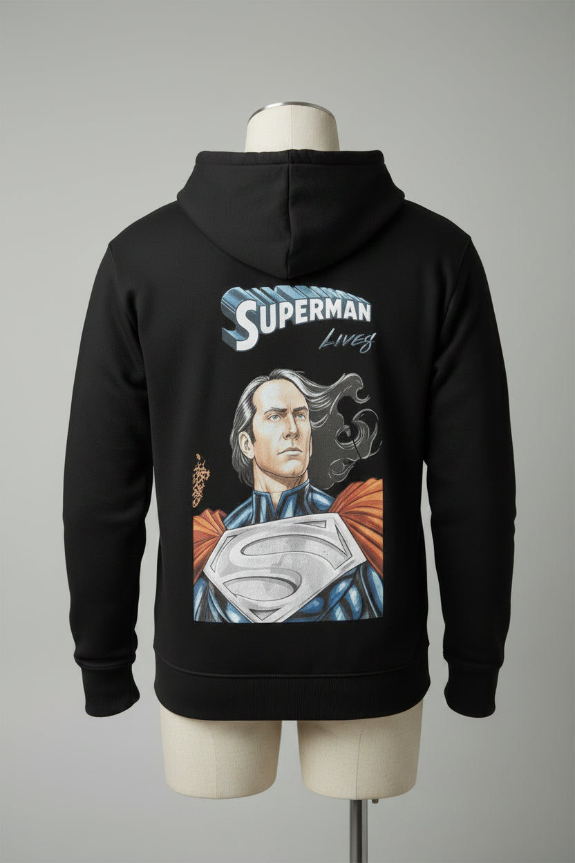 Nic Cage Superman Lives DC Comics Sponge Fleece Hoodie