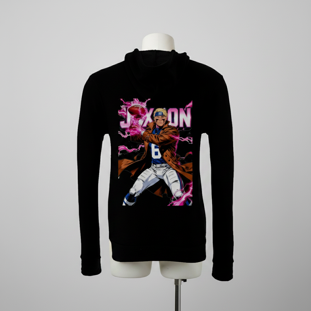 Jaxson Dart is Gambit — Marvel Fantasy Football Sponge Fleece Hoodie