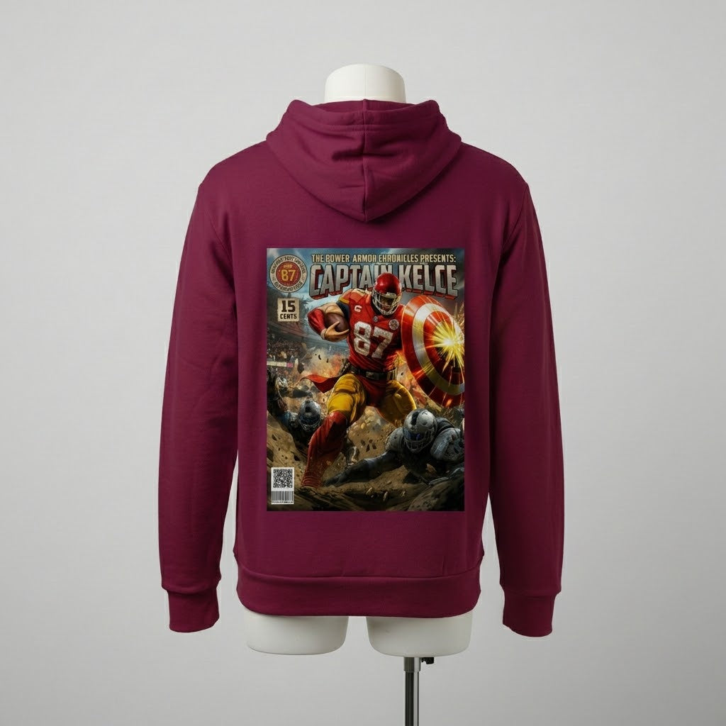 Captain Kelce Marvel Fantasy Football Hoodie | Sponge Fleece Full Zip