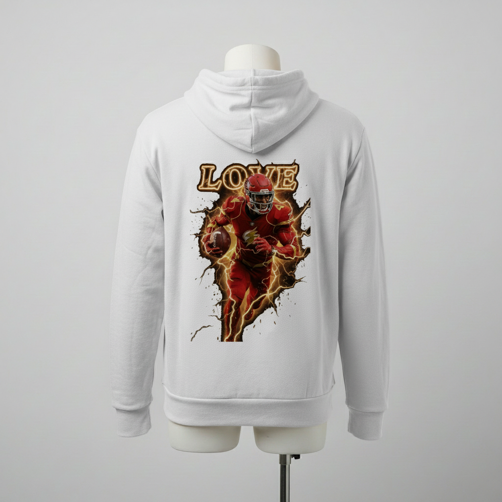 Jeremiyah Love The Flash DC Comics Fantasy Football Hoodie | Sponge Fleece Full Zip