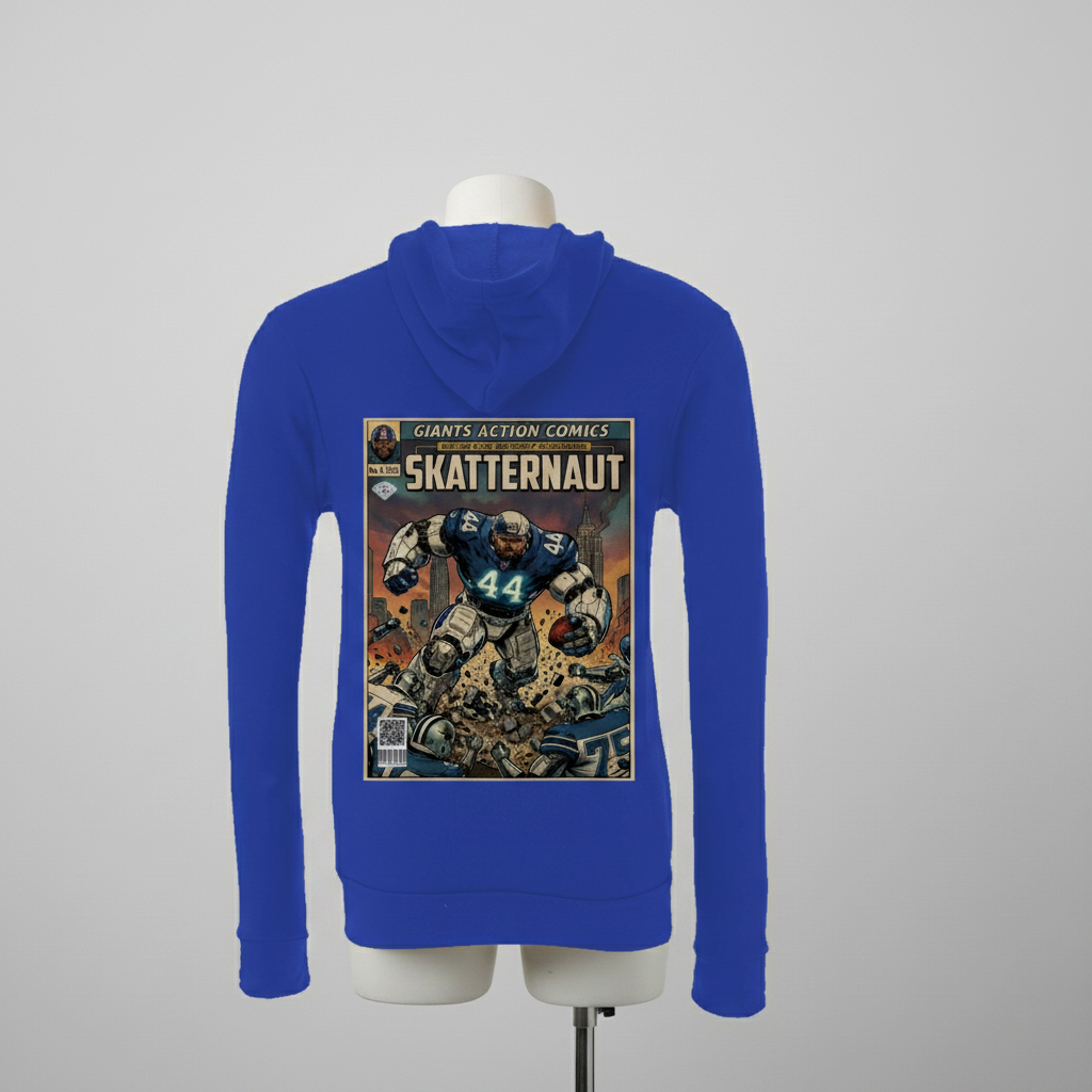 Cam Skattebo Skatternaut – NY Giants Fantasy Football Sponge Fleece Hoodie