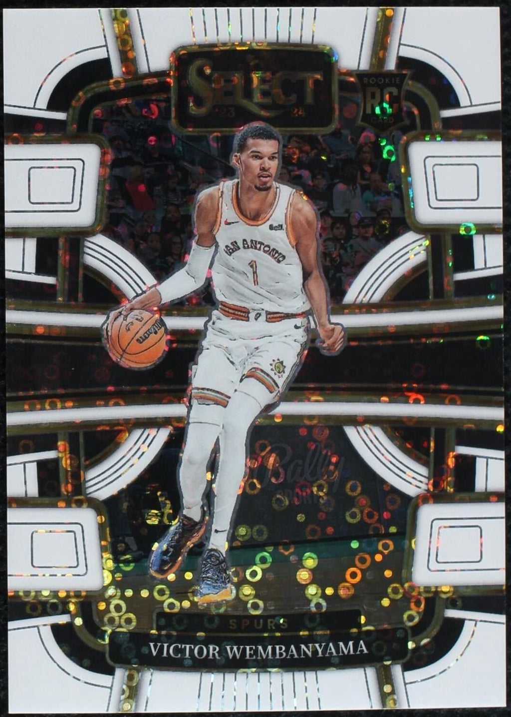 2023-24 Panini Select - Concourse Victor Wembanyama #87 White Sparkle Prizm 