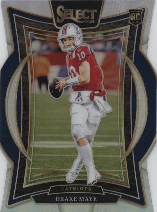 2024 Panini Select - Concourse Drake Maye #27 Silver Prizm Die-Cut (RC)